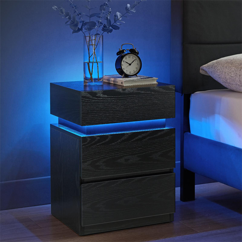 Wrought Studio™ Nightstands with LED Lights, Adjustable Wrought Studio™ Nightstands with LED Lights, Adjustable
